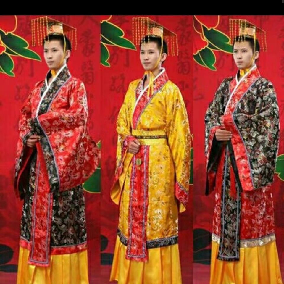 汉朝成人皇帝秦朝服装古装秦始皇汉武帝太子演出服古代龙袍汉服