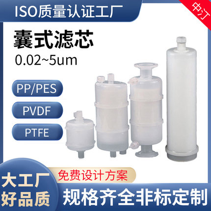 胶囊式滤芯工业半导体生物制药实验室抛弃一体式囊式过滤器