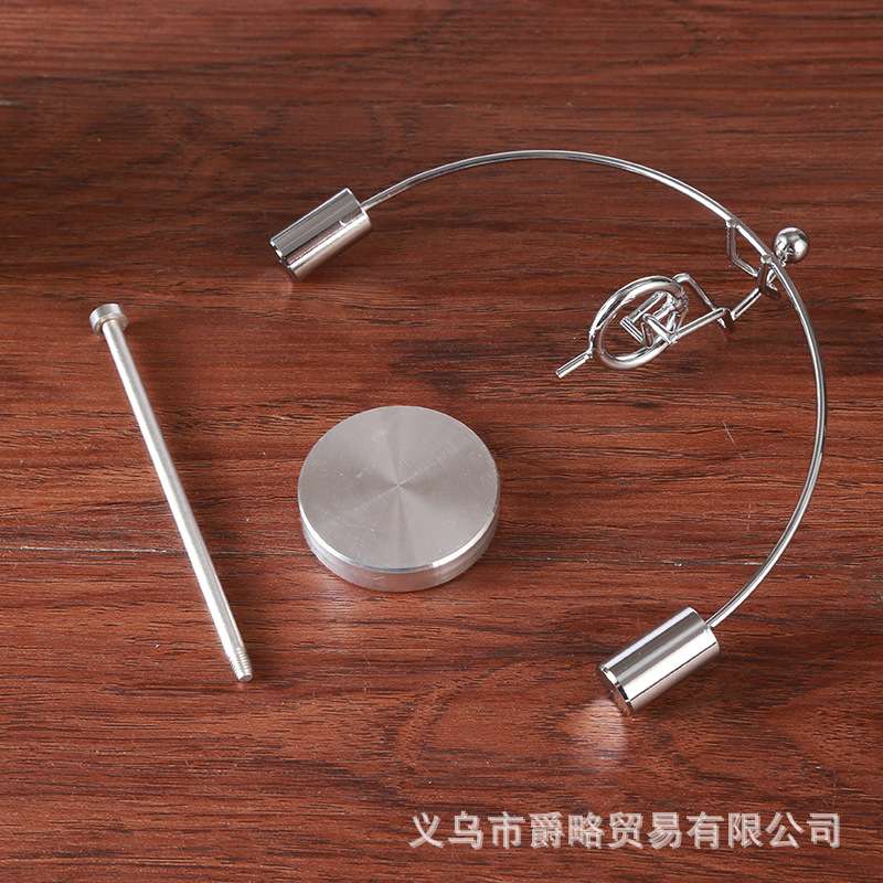 骑手独轮车小铁人铁艺平衡摆物理科学减压玩具桌上不倒翁创意摆件