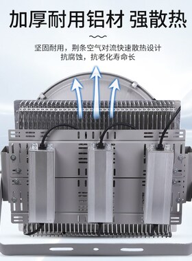 led塔吊灯2000w工地防水照明灯3000瓦超亮5000w球场建筑投光探照