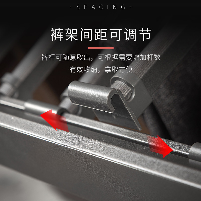 可伸缩西裤架衣柜家用抽屉推拉式挂裤子阻尼滑轨道内置