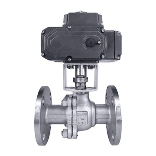 不锈钢电动法兰球阀Q941F高温水蒸汽导热油切断阀铸钢调节温控阀