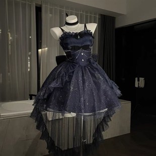 生日小禮裙輕禮服高級星空細閃公主裙禮服裙Lolita連衣裙 大全套