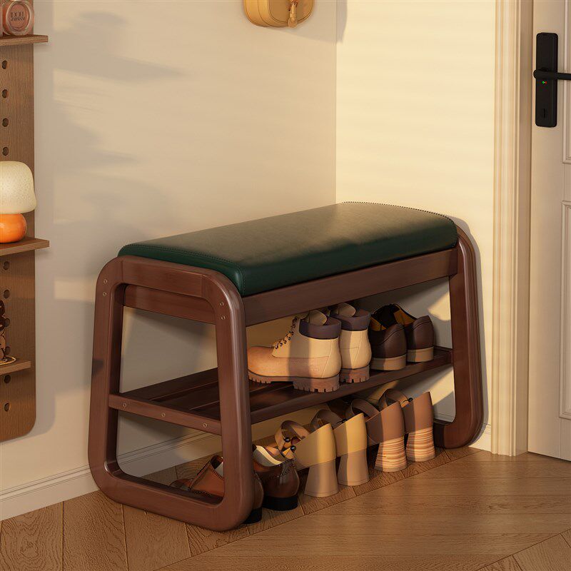 实木换鞋凳门口家用高级感进门玄关小尺寸窄小穿鞋凳软包可坐鞋柜