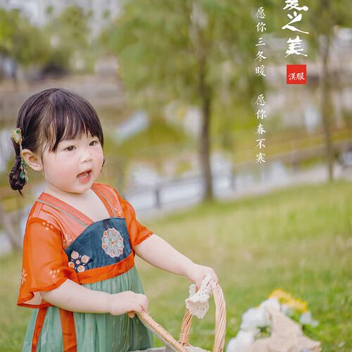 女童汉服宝宝唐代古风可爱国风夏季公主裙国服裙复古小女孩短袖