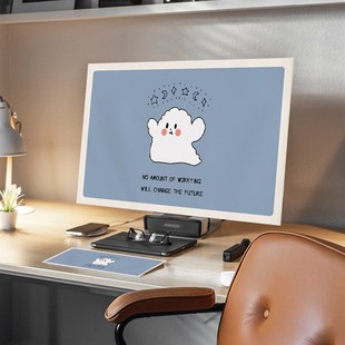 台式电脑防尘罩键盘主机显示器遮尘布27寸保护套盖巾键盘遮灰布