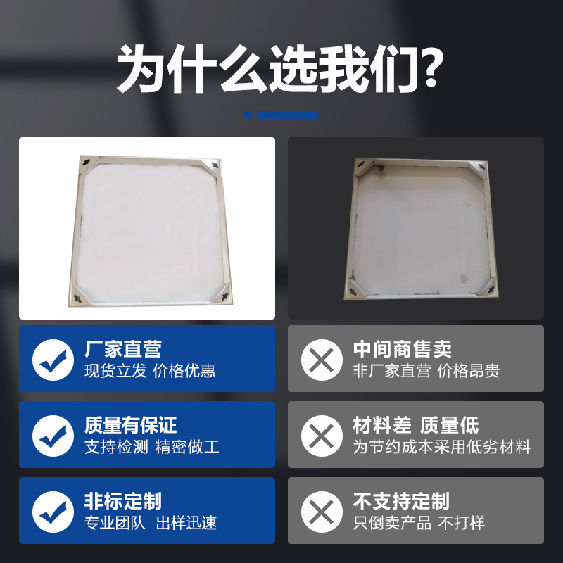 304不锈钢隐形井盖圆形方形下水道篦子排水沟装饰盖防滑格栅定制M