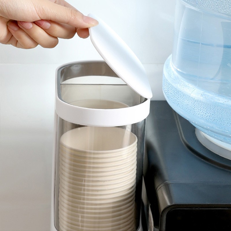 家用纸杯架一次性水杯架挂壁式饮水机塑料杯子架取杯器自动取杯架