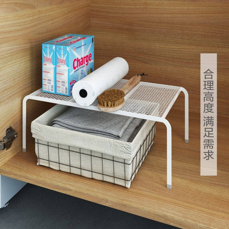 颐馨厨房台面桌面分层置物架厨房柜内部柜子隔层隔板电器锅具收纳