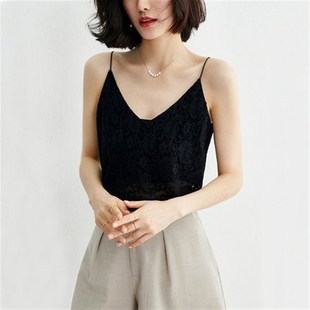 外搭小衫 V领蕾丝无袖 2020性感新款 春装 吊带女内搭 女装 洋气打底衫