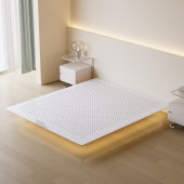 极简侘寂风钢架悬浮床小户型无床头床定制儿童床感应灯条齐边主卧