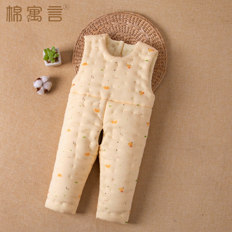 棉寓言男女儿童加棉背带棉裤手工棉花婴儿新生儿宝宝纯棉秋冬长裤