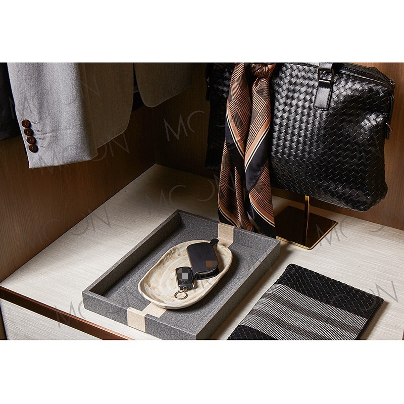 moon慕空间样板房间衣帽间装饰品摆件道具软装家居男士衣柜组合