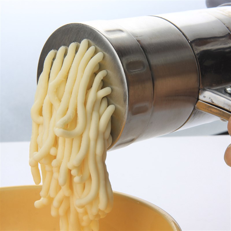 立麦手动不锈钢压面机莜面窝窝神器饸饹饸络河捞床家用小型面条机