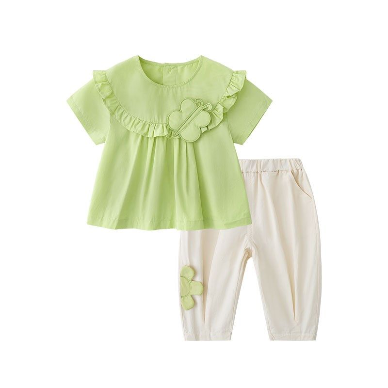 女童套装夏季宝宝纯棉上衣裤子夏装婴儿衣服小童短袖T恤儿童童装,童装/婴儿装/亲子装,套装,淘宝优惠券,粉丝福利购,淘宝优惠卷