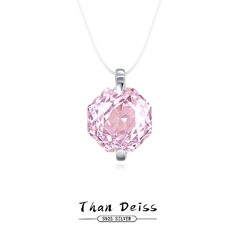 鱼线银吊坠项链女配饰