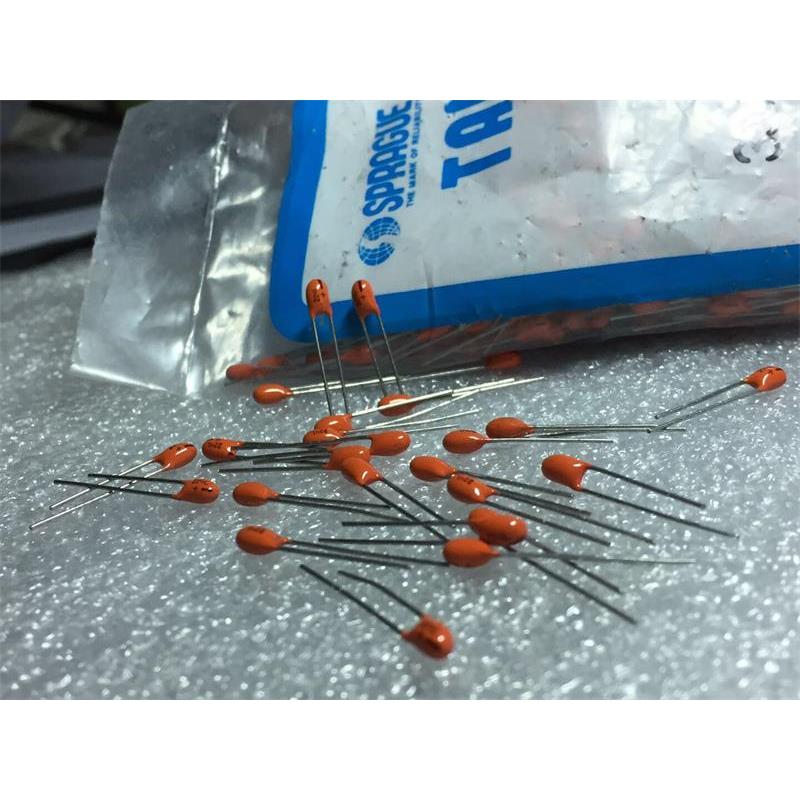 正品 美国思碧SPRAGUE 0.22UF 35V 发烧直插钽电解电容 3mm脚