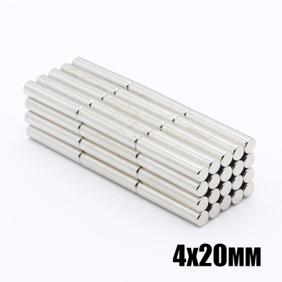 D4*20现货出口钕铁硼强力磁铁玩具强磁4×20巴克棒圆形磁柱小磁棒