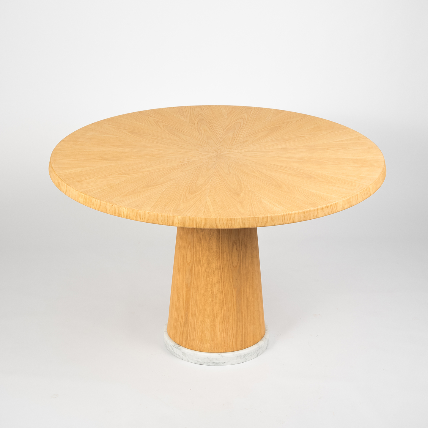 营造空间圆形实木餐桌中古风家用原木餐桌小户型大板桌老式饭桌