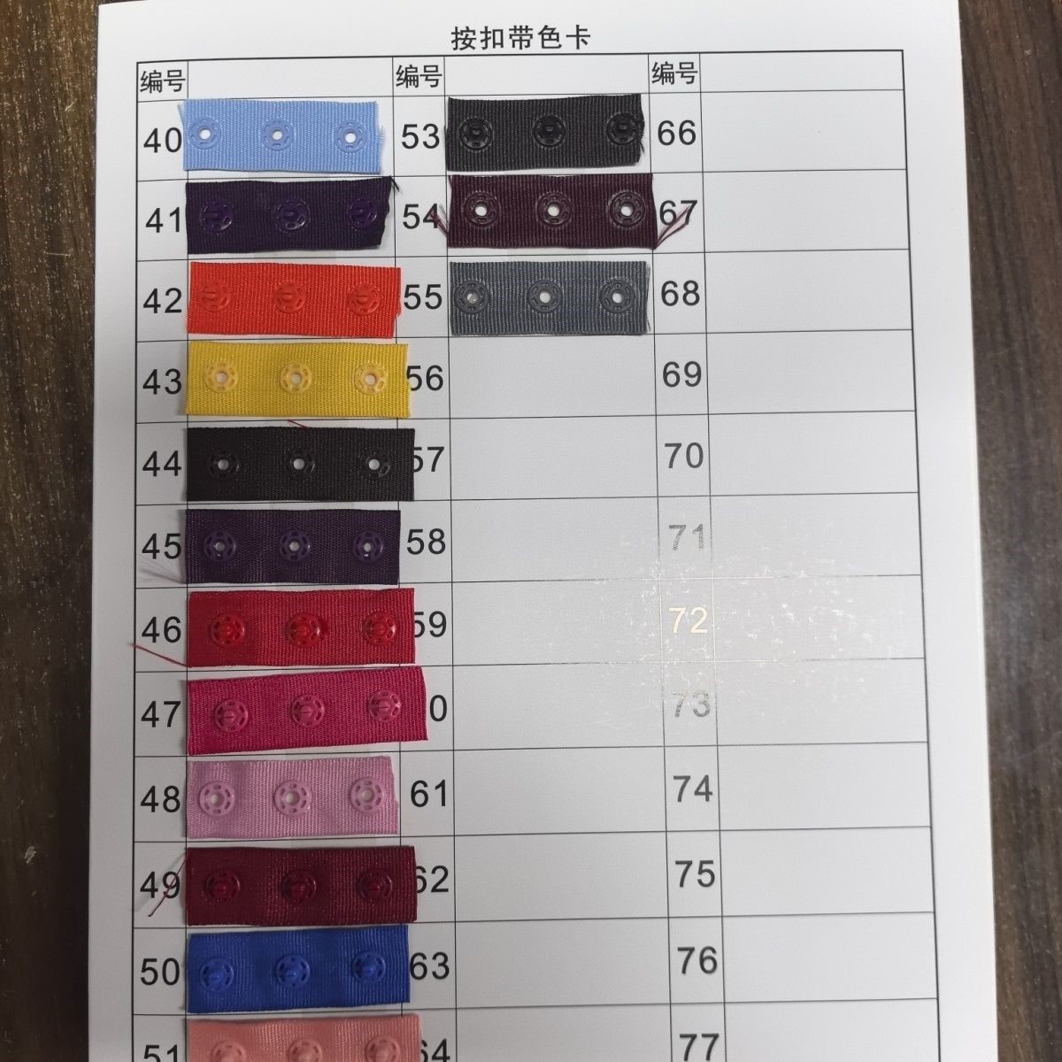 暗扣隐形扣舞蹈服底档扣浅大红色暗扣带布条子母按扣带多色可选择