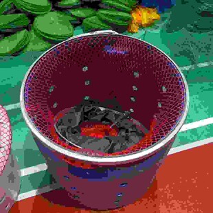 黑坑专用鱼护桶加厚150大容量带孔漏水塑料桶养殖装鱼涂胶蓝色