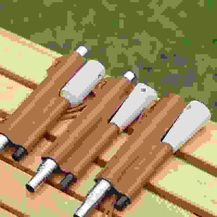 户外吹火管石套装露营可伸缩不锈钢5节吹火筒实心棒棒