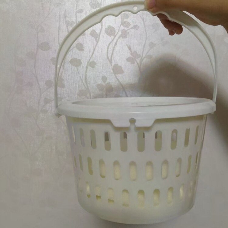 纯白色塑料蔬菜篮蓝莓草莓桑葚樱桃桂圆沥水收纳采摘手提篮