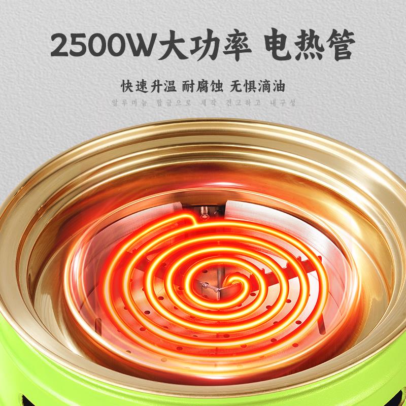 2025新款韩式电烤炉商用烤肉盘电烤锅家用无烟烧烤大号电热烤肉炉