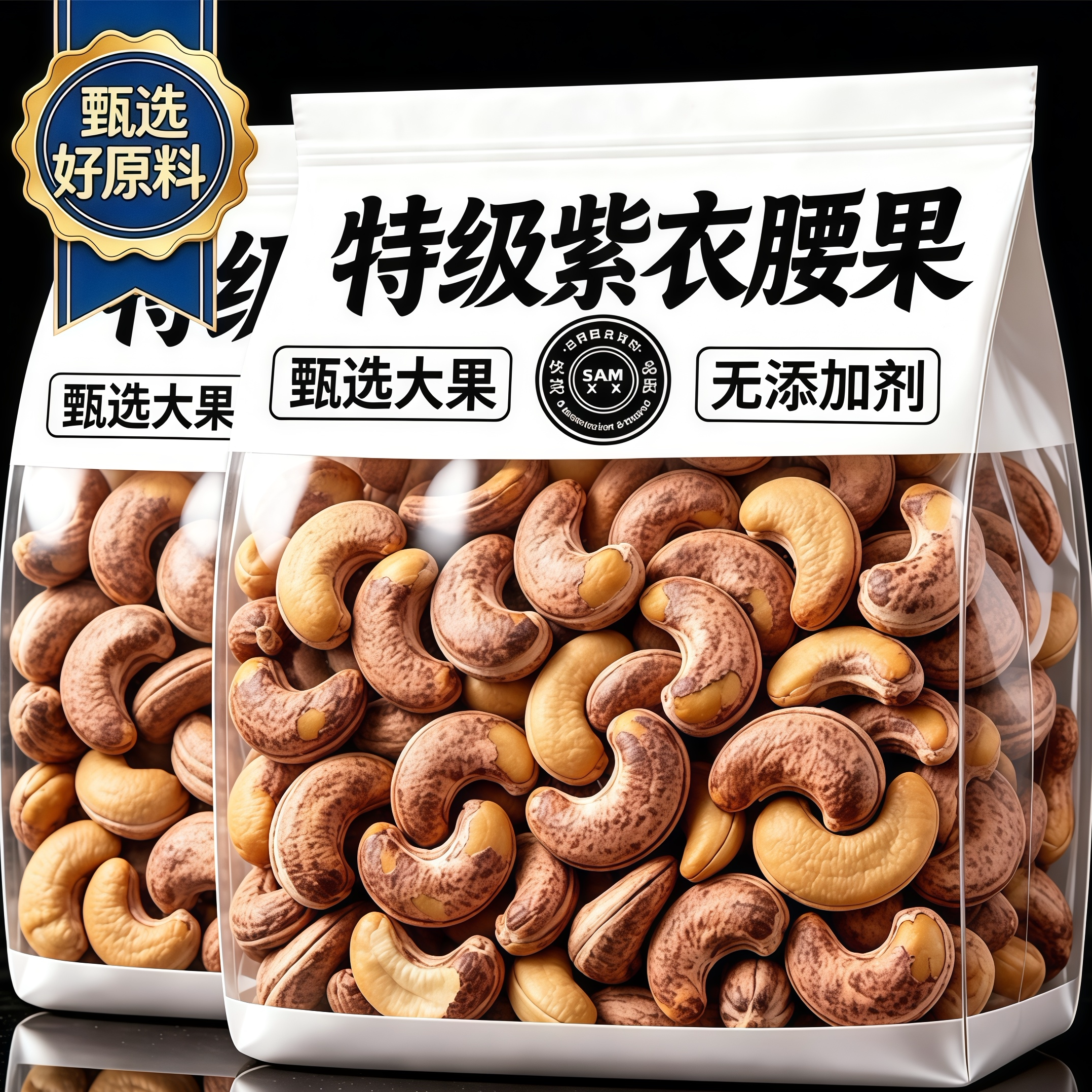 特级紫皮腰果原味无添加官方旗舰店2026新货带皮腰果散装批发坚果
