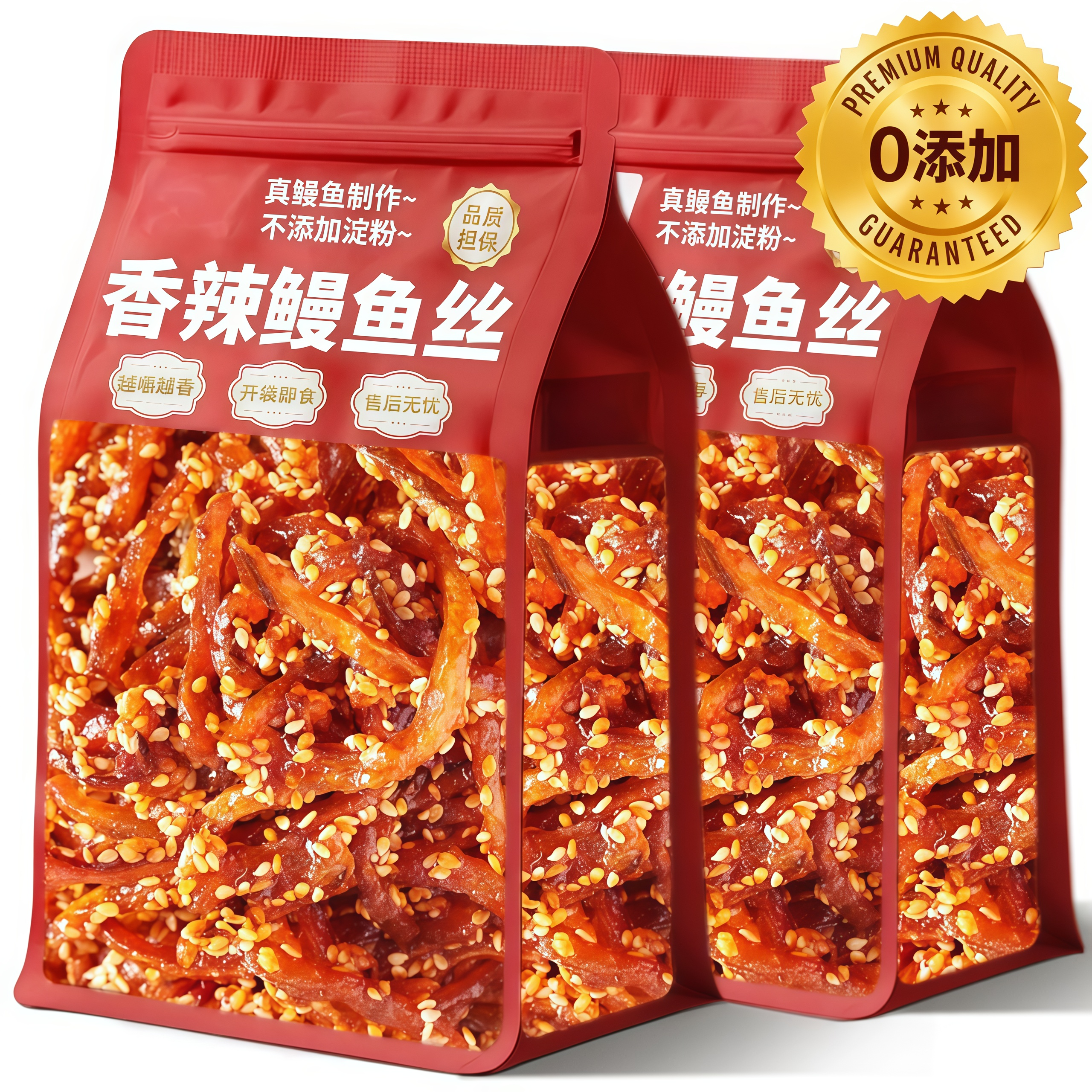 香辣鳗鱼丝条甜辣鱼干蜜汁即食海鲜麻辣鱼仔追剧解馋海鲜零食特产