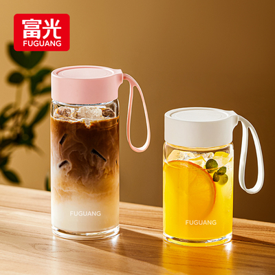 富光随手杯简约自带提绳方便清洗
