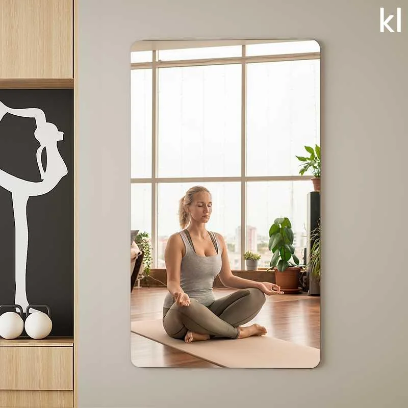 高清舞蹈专用软镜子自贴墙粘亚克力大尺寸家用健身瑜伽穿衣全新品