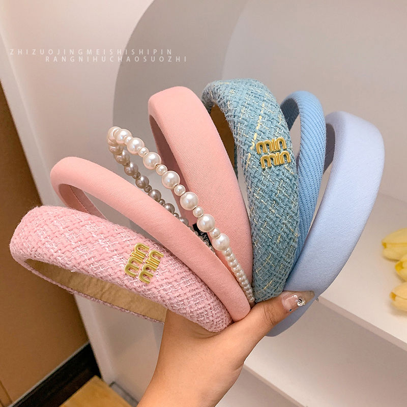 法式小清新高颅顶压发发箍女款2023网红新款洗脸头箍发卡头饰发捆