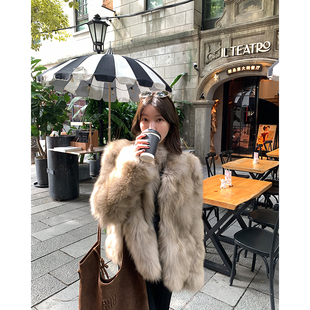 2025秋冬高档整皮狐狸毛立领皮草外套女冬新款毛毛外套B2211