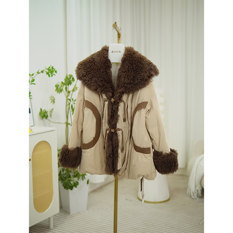 特价清仓 羊皮毛 鹅绒服 外套B229