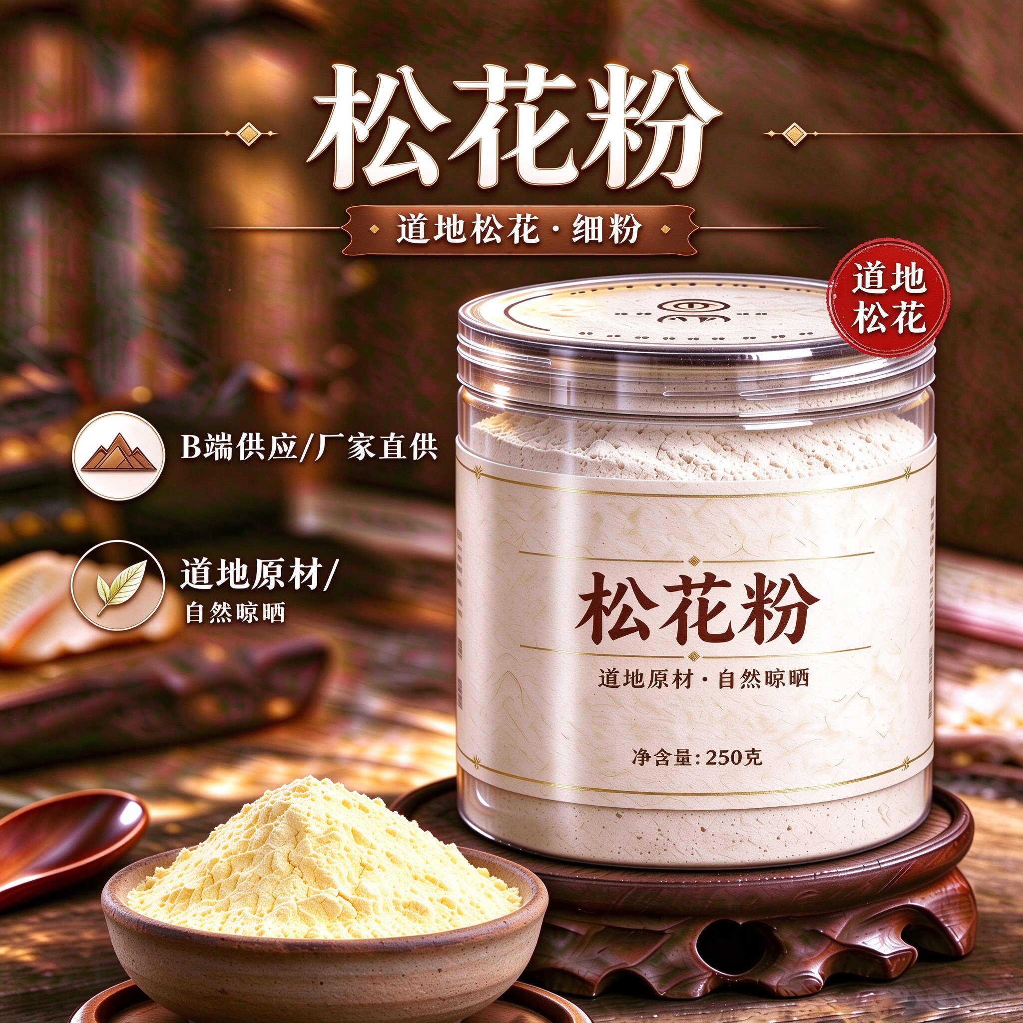 【纯粉】松花粉 长白山天然松中药粉店铺中药材大全