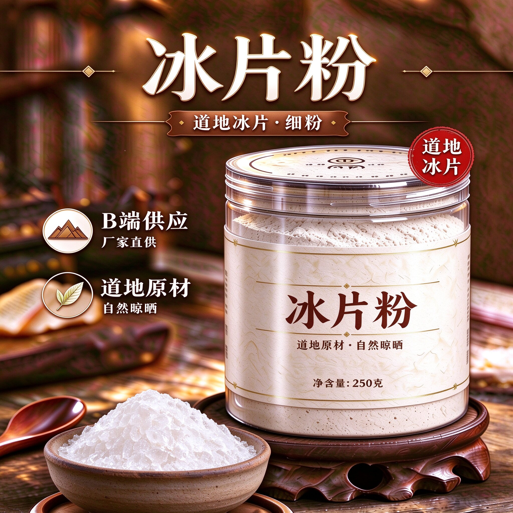 【纯粉】冰片粉特级龙脑香粉冰片5中药粉店铺中药材大全