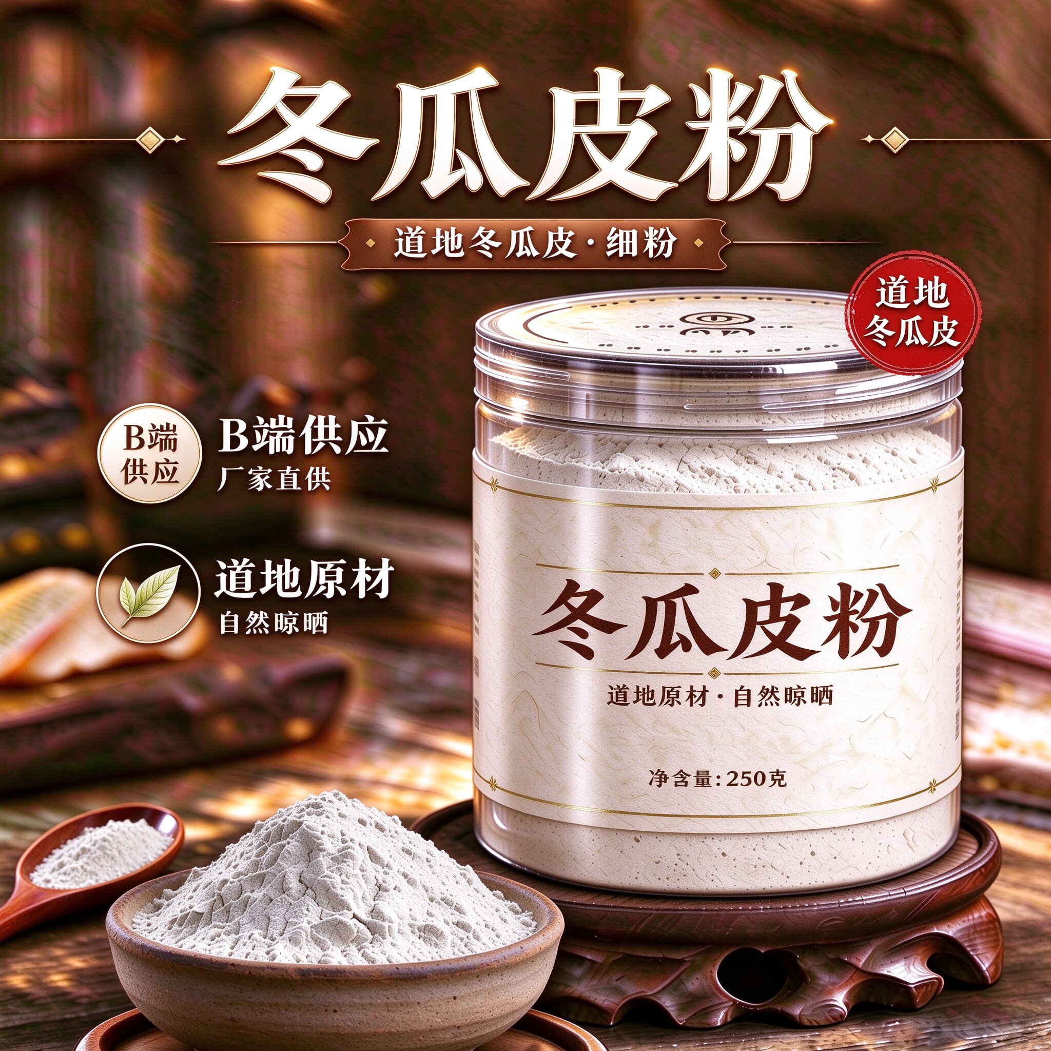 【纯粉】冬瓜皮粉500克中药粉店铺中药材大全
