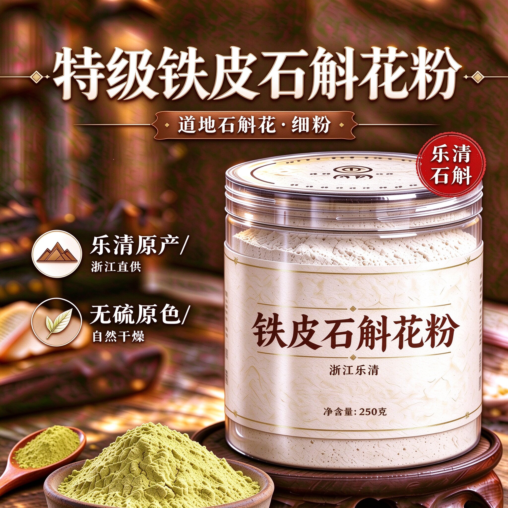 【纯粉】正品霍山铁皮石斛花石斛中药粉店铺中药材大全