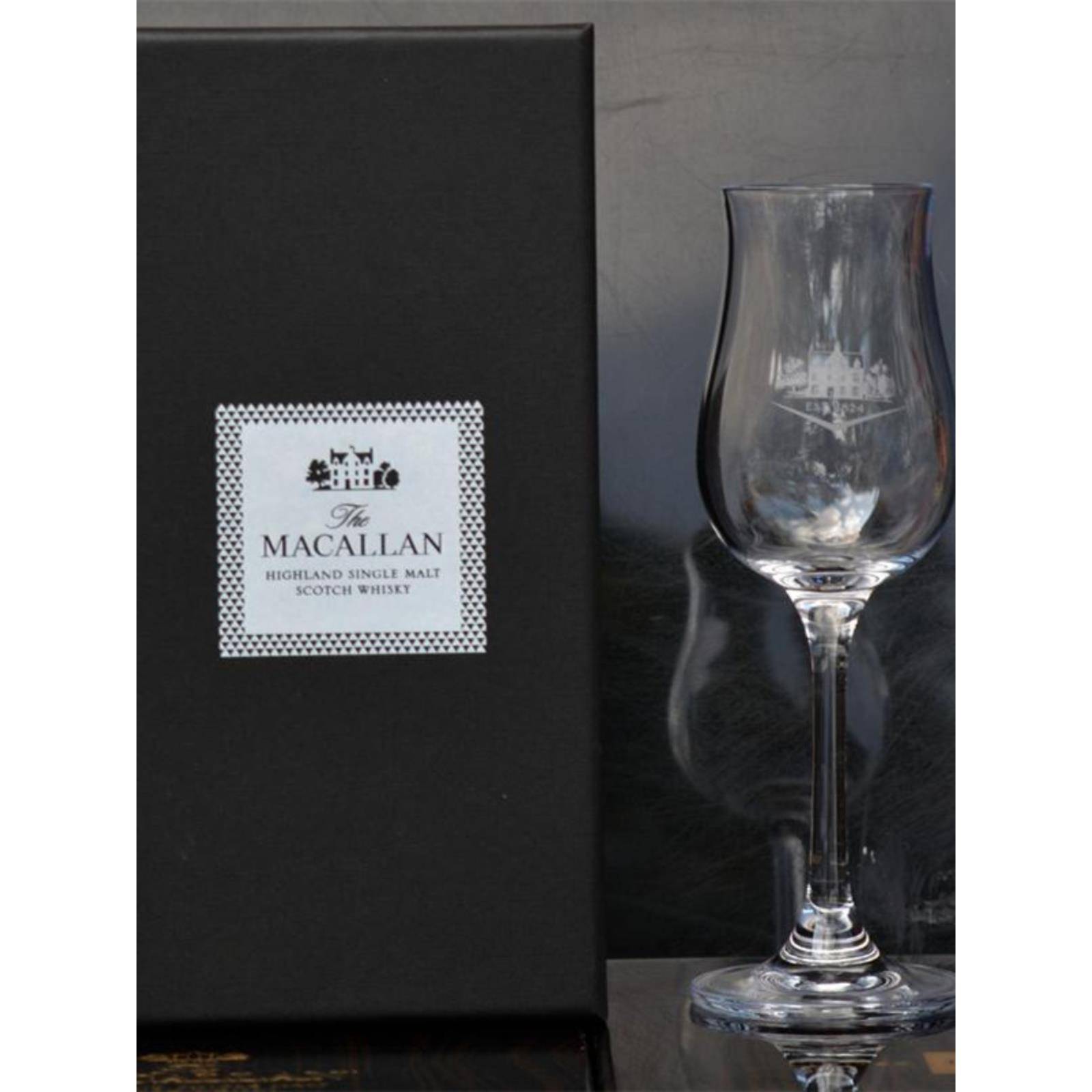麦卡伦MACALLAN单一麦芽威士忌郁金香杯闻香品鉴玻璃杯高脚杯礼盒