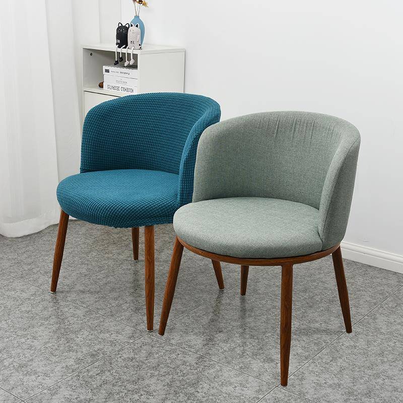 大圆形洽谈椅椅套餐椅套罩加厚弹力通用万能弧形半圆形凳子套连体