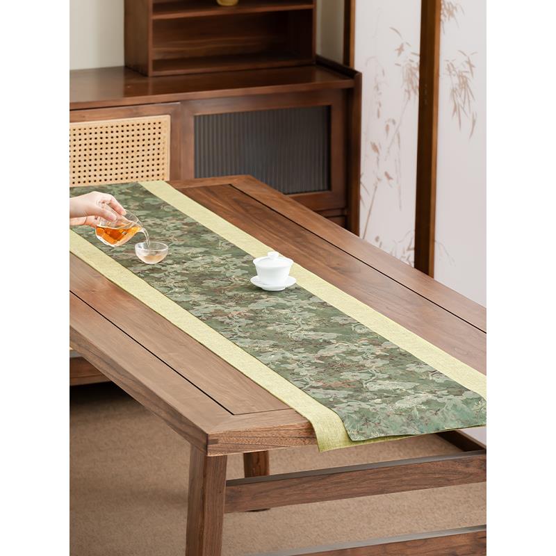覆古防水彷云纱茶垫双面中国禅意茶桌旗帜茶垫无障碍豪华茶桌咖啡