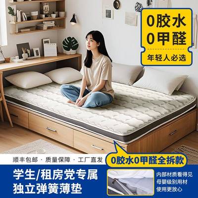 全拆床垫薄款席梦思10cm厚独立袋弹簧定制卷包学生宿舍儿童榻榻米