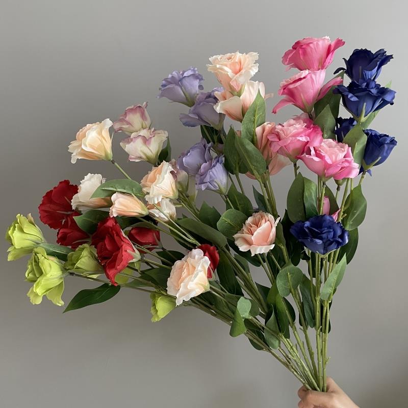 桔梗仿真绢花婚礼堂路引装饰假花背景墙插花婚庆现场布置花材花艺