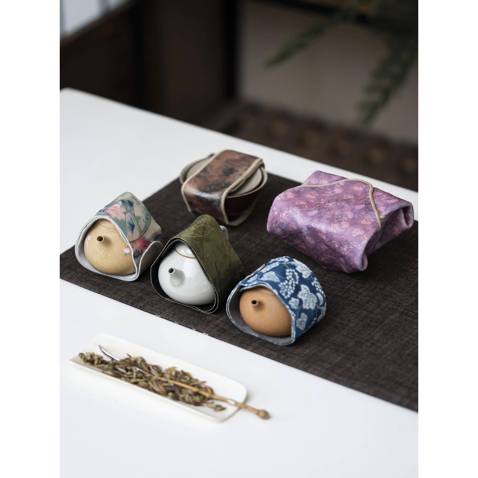 新中式禅意护壶条茶具保护条绑带茶具防磕碰绑带护壶布茶道配件