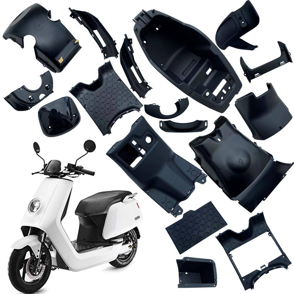 小牛电动车N1/N1S全套前挡泥板脚踏板外壳塑料壳PP件车壳内壳黑件