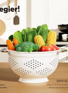 Cegier.高颜值不锈钢沥水篮洗菜水果篮厨房家用置物篮沥水盆|翰墨