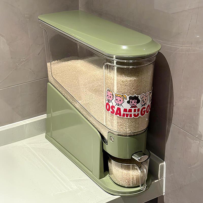 食品级米桶家用2025新款防虫防潮密封存米桶分格加厚20斤防蛀虫