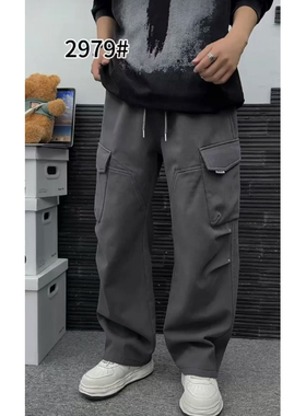 ZK-18-2979加绒加厚潮牌男士工装裤【实物以直播间为准】