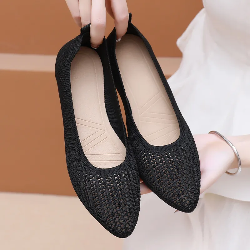女鞋夏季休闲鞋舒适透气单鞋轻便尖头单鞋百搭鞋子女款,女鞋,时尚芭蕾鞋,淘宝优惠券,粉丝福利购,淘宝优惠卷